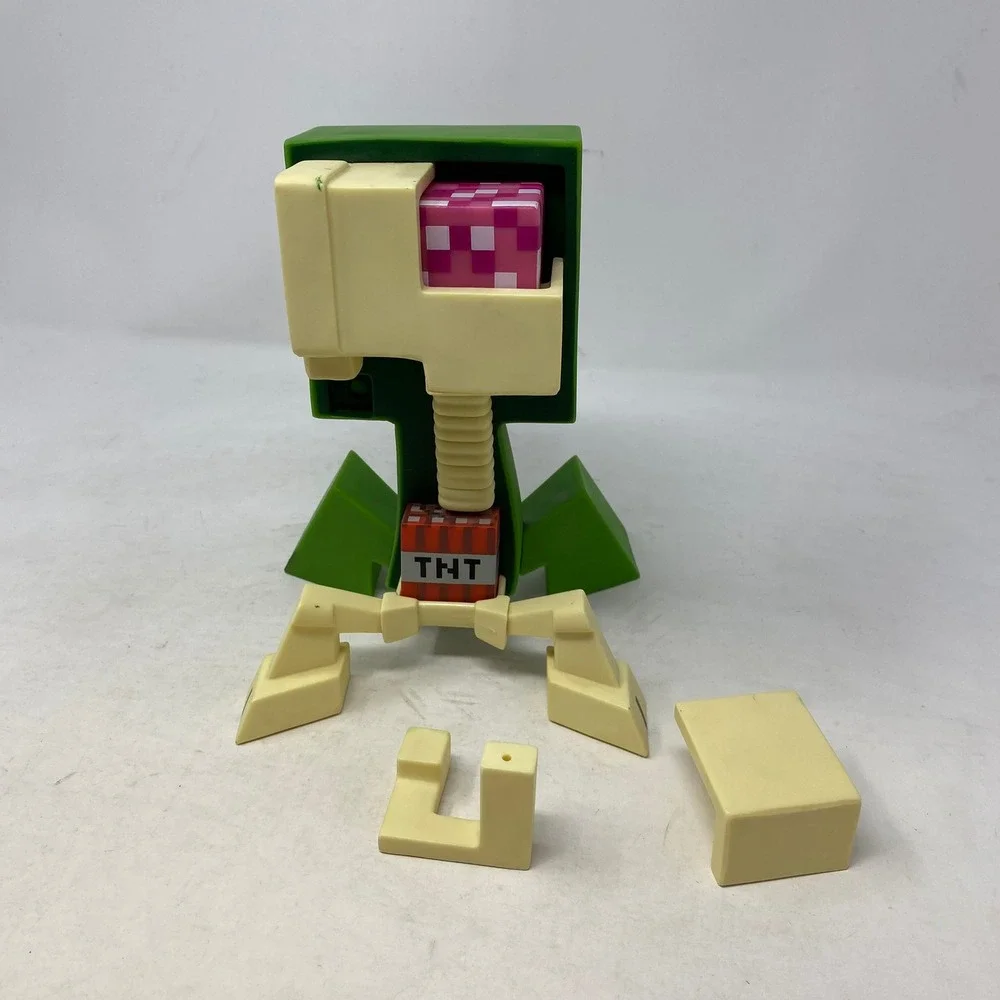 Minecraft Creeper Anatomy Action Figure Mattel Mojang‎ 2017 TNT Inside Green